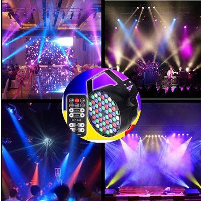 ELEOPTION Disco Lights Bulb Sound Activated 7 Color Changing RGB Magic Rotating Led Party Dance Lights Lamp with Remote Control for Christmas DJ Karaoke KTV Wedding Outdoor Holidays (36LEDs)