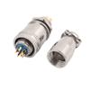 uxcell XS9JK-5P AC 250V 6A 9mm Thread Metal Panel Male Female Aviation Connector Adapter view 2