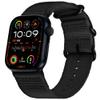 Carterjett EXTRA LARGE Hiking Trail Nylon Band | Compatible with Apple Watch Band for Men Women | XL for Big Wrists | Extra-Long, Soft Braided Sturdy Weave Sport Strap | Fits 42mm 41mm 40mm Series 10 9 8 7 6 SE 5 4 & All Models (Black, XL) view 1