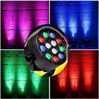 ELEOPTION Disco Lights Bulb Sound Activated 7 Color Changing RGB Magic Rotating Led Party Dance Lights Lamp with Remote Control for Christmas DJ Karaoke KTV Wedding Outdoor Holidays (12 LEDs)