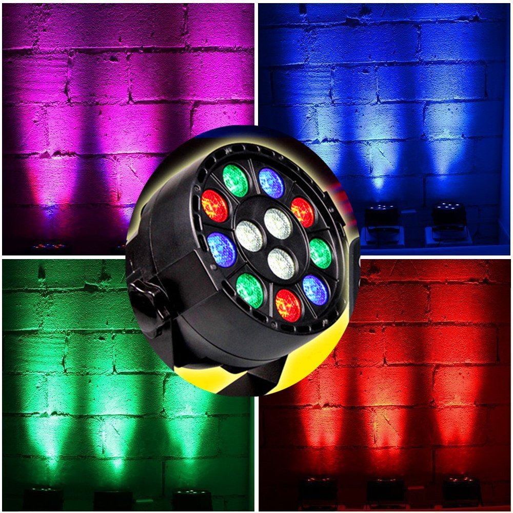 ELEOPTION Disco Lights Bulb Sound Activated 7 Color Changing RGB Magic Rotating Led Party Dance Lights Lamp with Remote Control for Christmas DJ Karaoke KTV Wedding Outdoor Holidays (12 LEDs)