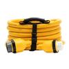 Camco PowerGrip 25-Foot Marine/Boat Extension Cord with 50M/50F Locking Adapters | Allows for Easy Boat Connection to Distant Power Outlets (55621) view 1