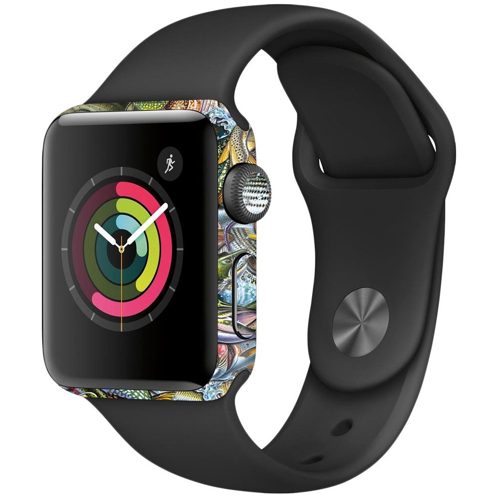 MightySkins Skin Compatible with Apple Watch Series 2 38mm - Action Fish Puzzle | Protective, Durable, and Unique Vinyl Decal wrap Cover | Easy to Apply, Remove, and Change Styles | Made in The USA