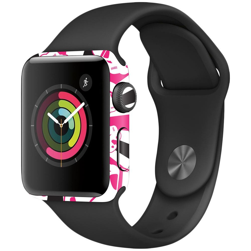 MightySkins Skin Compatible with Apple Watch Series 2 38mm - Pink Trooper Storm | Protective, Durable, and Unique Vinyl Decal wrap Cover | Easy to Apply, Remove, and Change Styles | Made in The USA
