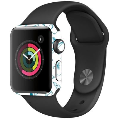 MightySkins Skin Compatible with Apple Watch Series 2 38mm - Teal Lures | Protective, Durable, and Unique Vinyl Decal wrap Cover | Easy to Apply, Remove, and Change Styles | Made in The USA