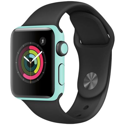 MightySkins Skin Compatible with Apple Watch Series 2 38mm - Solid Seafoam | Protective, Durable, and Unique Vinyl Decal wrap Cover | Easy to Apply, Remove, and Change Styles | Made in The USA