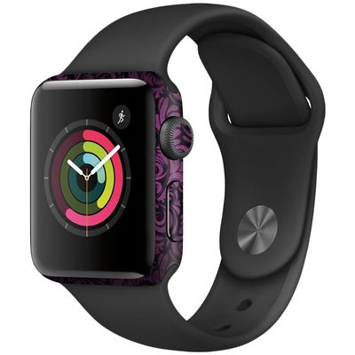 MightySkins Skin Compatible with Apple Watch Series 2 38mm - Purple Style | Protective, Durable, and Unique Vinyl Decal wrap Cover | Easy to Apply, Remove, and Change Styles | Made in The USA
