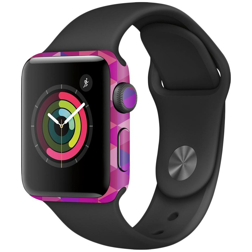 MightySkins Skin Compatible with Apple Watch Series 2 38mm - Pink Kaleidoscope | Protective, Durable, and Unique Vinyl Decal wrap Cover | Easy to Apply, Remove, and Change Styles | Made in The USA