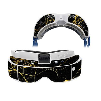 MightySkins Skin Compatible with Fat Shark Dominator V3 - Black Gold Marble | Protective, Durable, and Unique Vinyl Decal wrap Cover | Easy to Apply, Remove, and Change Styles | Made in The USA