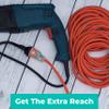KMC 50ft 16AWG Outdoor Extension Cord, SJTW 16/3 Lighted Power Cord, Bright Orange, ETL Certified (50ft/15.24m) view 4