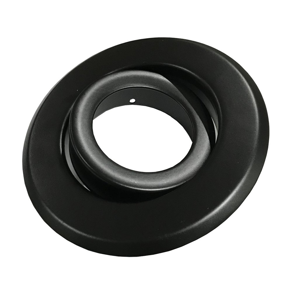 4-Inch Line Voltage Trim Recessed Light fit Halo/Juno, Adjustable Gimbal Ring (Black)