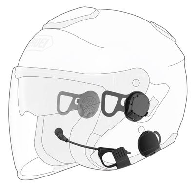 SENA 10U Motorcycle Bluetooth Communication System with Handlebar Remote for Arai Full-face Helmets, 10U-AR-01