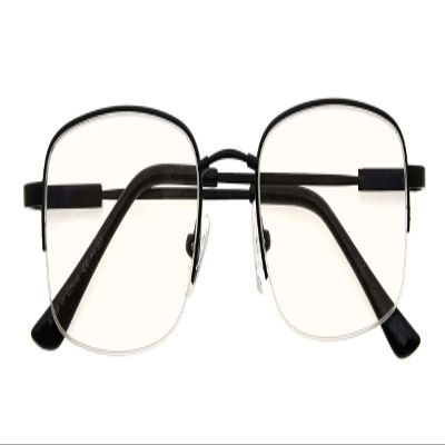 CessBlu Bendable Memory Titanium,Blue Light Blocking,Half-Rim Computer Reading Glasses(Black) +0.5
