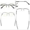 CessBlu Bendable Memory Titanium,Blue Light Blocking,Half-Rim Computer Reading Glasses(Black) +0.5 view 3