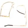 CessBlu Bendable Memory Titanium,Blue Light Blocking,Half-Rim Computer Glasses(Gold) view 4