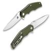 QSP Pangolin Folding Pocket Knife, 3.75" D2 Stonewash Blade EDC Knife, Green G10 Handle, Liner Lock, Ceramic Ball Bearings, SS Clip view 2