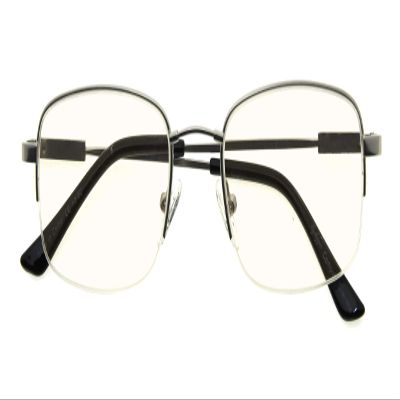 CessBlu Bendable Memory Titanium,Blue Light Blocking,Half-Rim Computer Reading Glasses(Silver) +0.75
