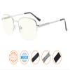 CessBlu Bendable Memory Titanium,Blue Light Blocking,Half-Rim Computer Reading Glasses(Silver) +0.75 view 2