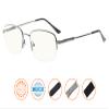 CessBlu Bendable Memory Titanium,Blue Light Blocking,Half-Rim Computer Reading Glasses(Gunmetal) +1.5 view 2