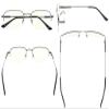 CessBlu Bendable Memory Titanium,Blue Light Blocking,Half-Rim Computer Reading Glasses(Gunmetal) +1.5 view 3