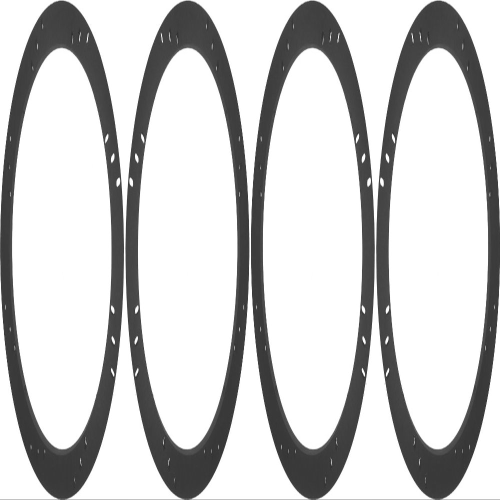 8" Subwoofer Speaker Spacers Depth Extender Extending Rings - 1/2" thick - ID: 7 1/8" OD: 8 7/8" - 2 Pair - SSK8K - Stackable - Perfect For Framing Fiberglass Enclosures
