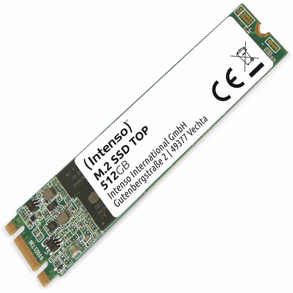 Intenso Internal M.2 SSD SATA III Top, 512GB, 550MB/s, Solid State Drive