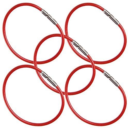 Aeroflex - 6" Inch Red Steel Key Rings/Checklist Rings - 1.91" Diameter (250 Pack)