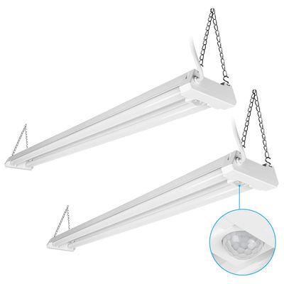 LEONLITE 2-Pack 4FT Motion Sensor LED Utility Shop Light, 40W, 5000K