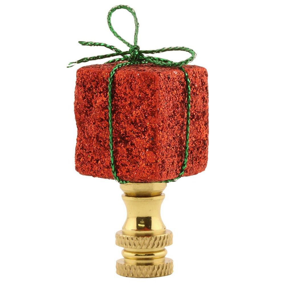 Red Lamp Finial 2.25" h