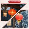 Luxtea 2 Pack Chinese Dragon Boat Festival Lanterns, 12" Red Silk Lunar New Year Decorations, Waterproof & Fade-Resistant Hanging Lanterns with Tassels for Wedding, Outdoor Garden & Home Decor view 3