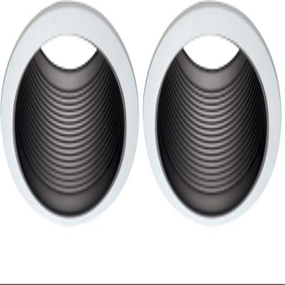 HALO 6100BB 6" White Recessed Lighting Trim Rings (Narrow and Oversized, Set of 2)
