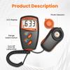 AMTAST Digital LUX Meter Digital Indicator UV Meter Light Meter with LCD Display Luxmeter for 0-100,000 Lux Range High Ambient Light Meter with Backlight (Model LX-90) view 2