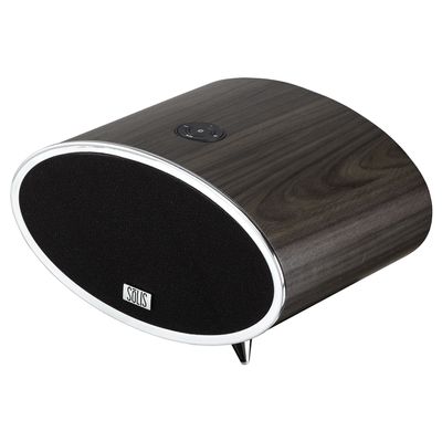 Solis Audio SO-6000 Retro Bluetooth Stereo Shelf Systems Speaker Hi-Res Smart Wi-Fi Wireless Speaker with Google Chromecast Built-in Walnut