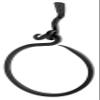 Stur-De Wrought Iron Towel Ring - Handmade Rustic Wall Holder view 2