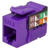 CAT6 RJ45 Keystone Jack, V-Max Series - Purple Color - (50 pack) view 1