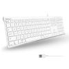 Macally Slim USB Wired Keyboard for Mac and Windows - Simple and Sophisticated - USB Apple Keyboard with Numeric Keypad for Mac Mini / Pro, Macbook, iMac with 110 Scissor Switch Keys and 20 Shortcuts view 1