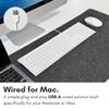 Macally Slim USB Wired Keyboard for Mac and Windows - Simple and Sophisticated - USB Apple Keyboard with Numeric Keypad for Mac Mini / Pro, Macbook, iMac with 110 Scissor Switch Keys and 20 Shortcuts view 2