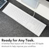Macally Slim USB Wired Keyboard for Mac and Windows - Simple and Sophisticated - USB Apple Keyboard with Numeric Keypad for Mac Mini / Pro, Macbook, iMac with 110 Scissor Switch Keys and 20 Shortcuts view 4