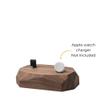 Oakywood - 2in1 Wood Docking Station Compatible with Apple Watch, Compatible with iPhone - Dual Charging Station, 1 x Lightning USB-A Connector Included - Combo Dock - Walnut view 2