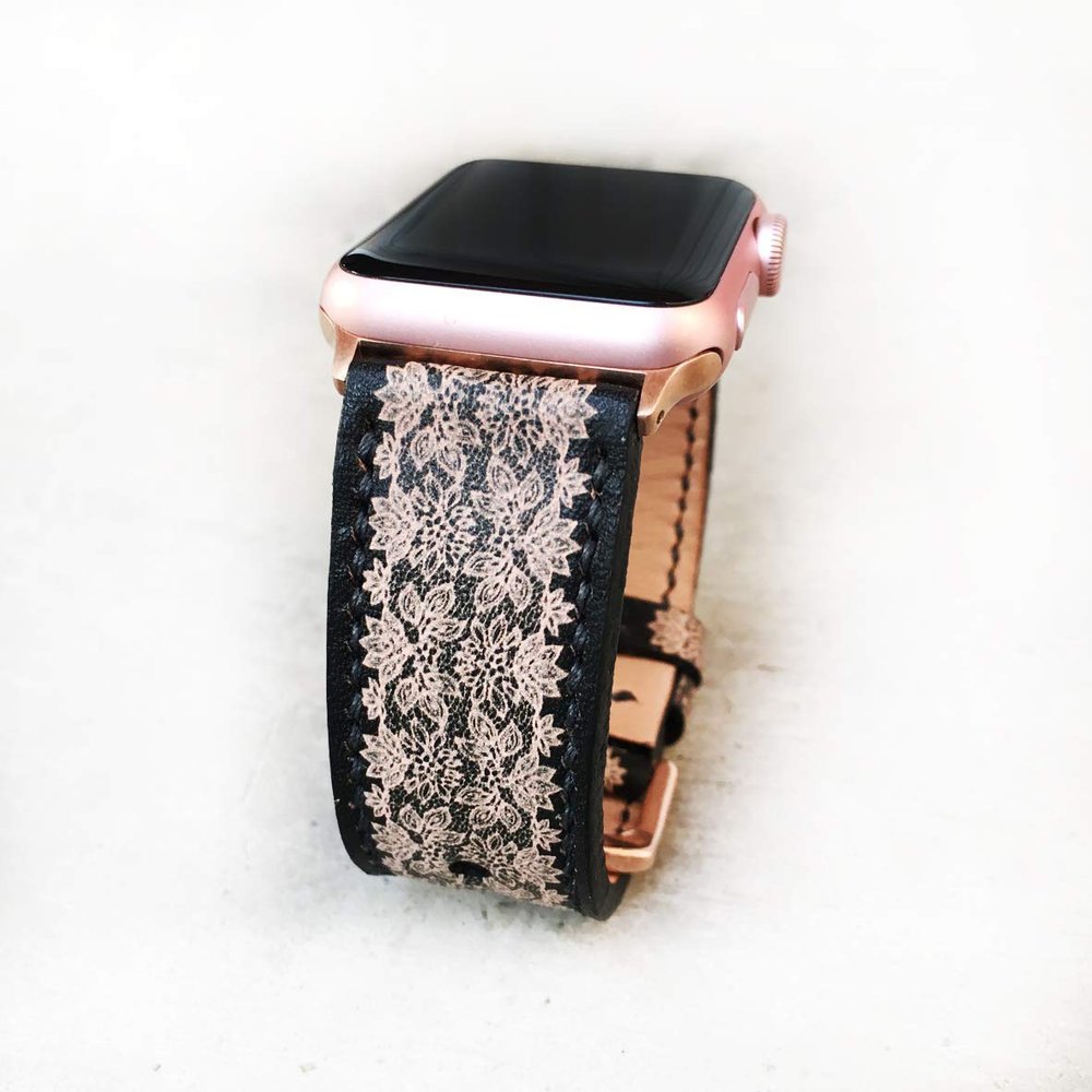 Apple Watch Band 38mm 40mm 42mm 44mm,Series 4 Series 3 Series 2 Series 1,Hand-Stitched Handmade Apple Watch Leather