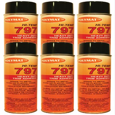 QTY6 Polymat 797 Hi Temp Spray Adhesive Can high Temperature Headliner Glue