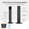 Plugable 13-in-1 USB C Docking Station 4K Triple Monitor with 100W Power Delivery | USB C Dock for Windows, Mac, ChromeOS, Thunderbolt | Driver Required | 3X HDMI and 3X DisplayPort (UD-ULTC4K) view 2