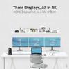 Plugable 13-in-1 USB C Docking Station 4K Triple Monitor with 100W Power Delivery | USB C Dock for Windows, Mac, ChromeOS, Thunderbolt | Driver Required | 3X HDMI and 3X DisplayPort (UD-ULTC4K) view 3