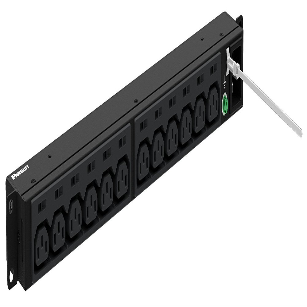 Panduit P12B46M G5 Basic PDU with Power Cord, Horizontal Mounted, 20A, 208V Single Phase