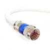PHAT SATELLITE INTL - 3GHz Solid Bare Copper 18AWG RG6 CL2 in-Wall Coaxial Cable Compression F-Connectors, AT&T DIRECTV Satellite CATV RG6/U Coax Patch Cord, Assembled in USA (115ft, White) view 1