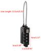 TSA Lock Security 3 Digit Combination Suitcase Luggage Bag Code Lock Padlock (Black-4-Pack) view 3