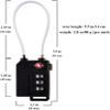 TSA Lock Security 3 Digit Combination Suitcase Luggage Bag Code Lock Padlock (Black-4-Pack) view 4