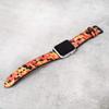 Orange Camo Band Apple Watch Band 38mm 40mm 42mm 44mm,Series 5 Series 4 Series 3 Series 2 Series 1,Hand-Stitched Handmade Apple Watch Leather view 1