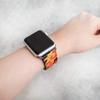 Orange Camo Band Apple Watch Band 38mm 40mm 42mm 44mm,Series 5 Series 4 Series 3 Series 2 Series 1,Hand-Stitched Handmade Apple Watch Leather view 3