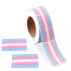 Transgender Pride Stickers on a Roll - Rectangle Shaped (250 Stickers) - Support LGBT Causes view 1